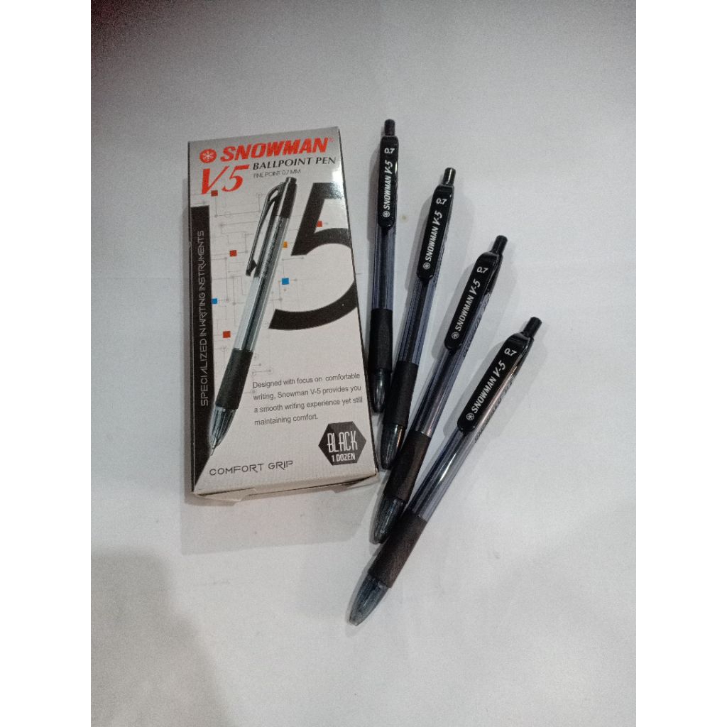 

bolpen snowman v5 hitam