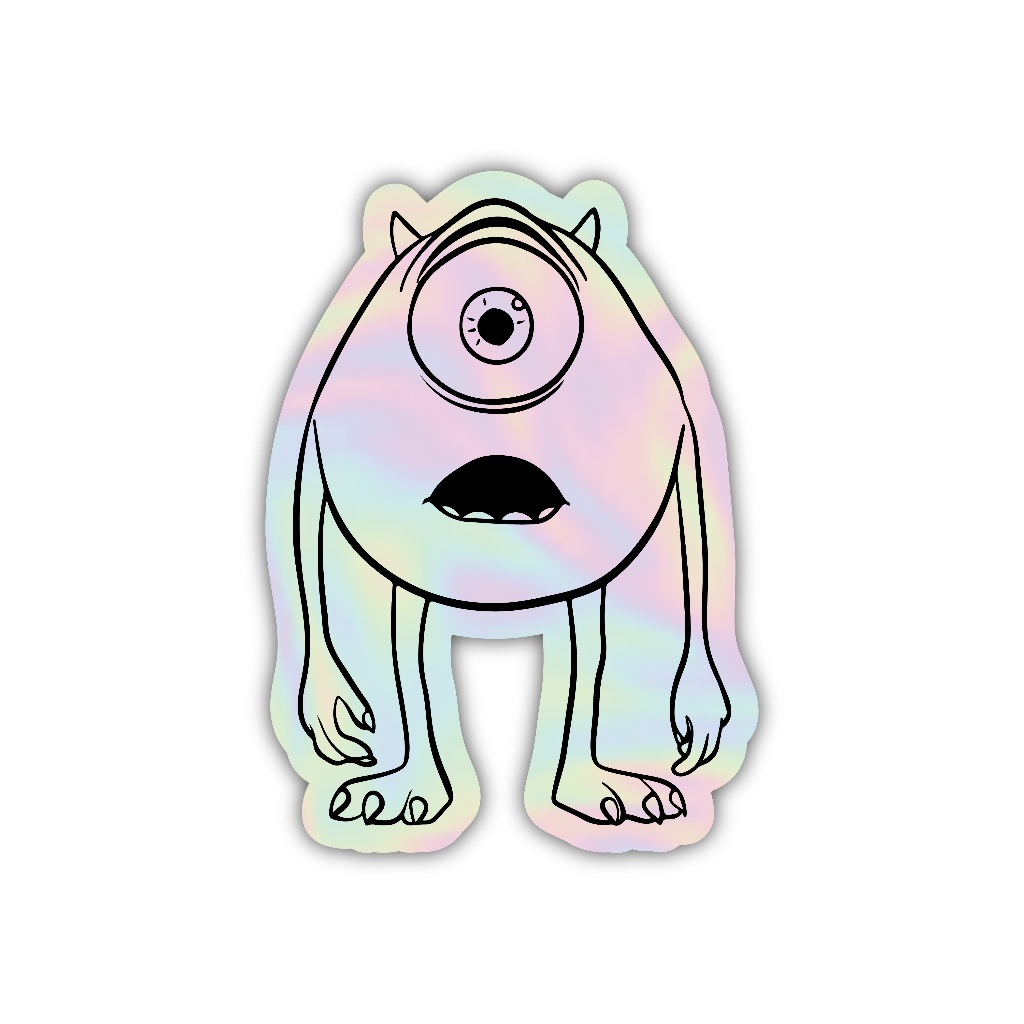 

Z320 sticker mike wazowski monsters inc aesthetic, stiker hologram satuan