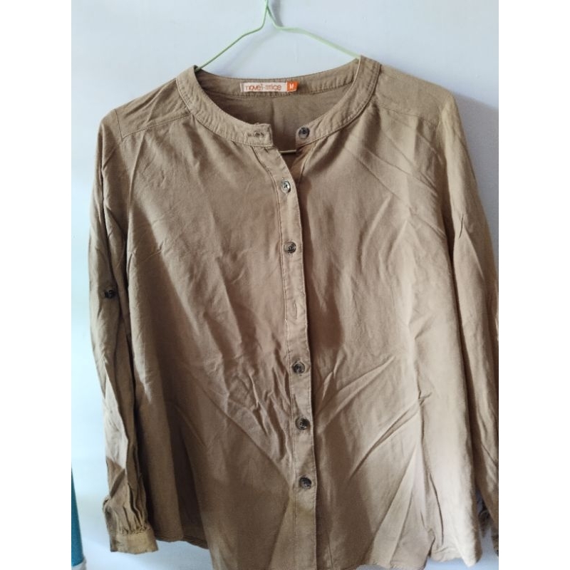 Prelov Blouse Novel Mice Coklat