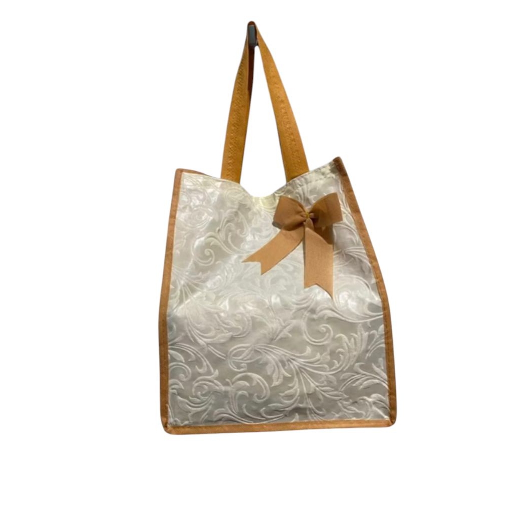 

( isi 1 lusin / 12 pcs ) tas pita emboss / goodie bag tas hajatan pita embos ukuran 22 x 22 tinggi 30 cm