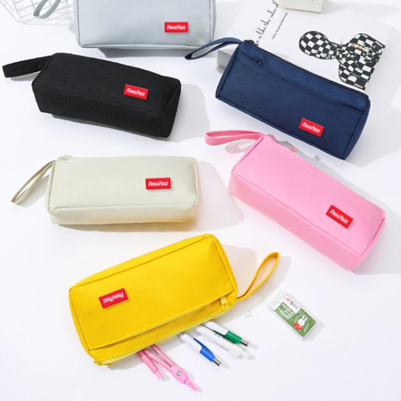 

Kotak Pensil Zipper Portabel / Tempat Alat Tulis Kapasitas Besar