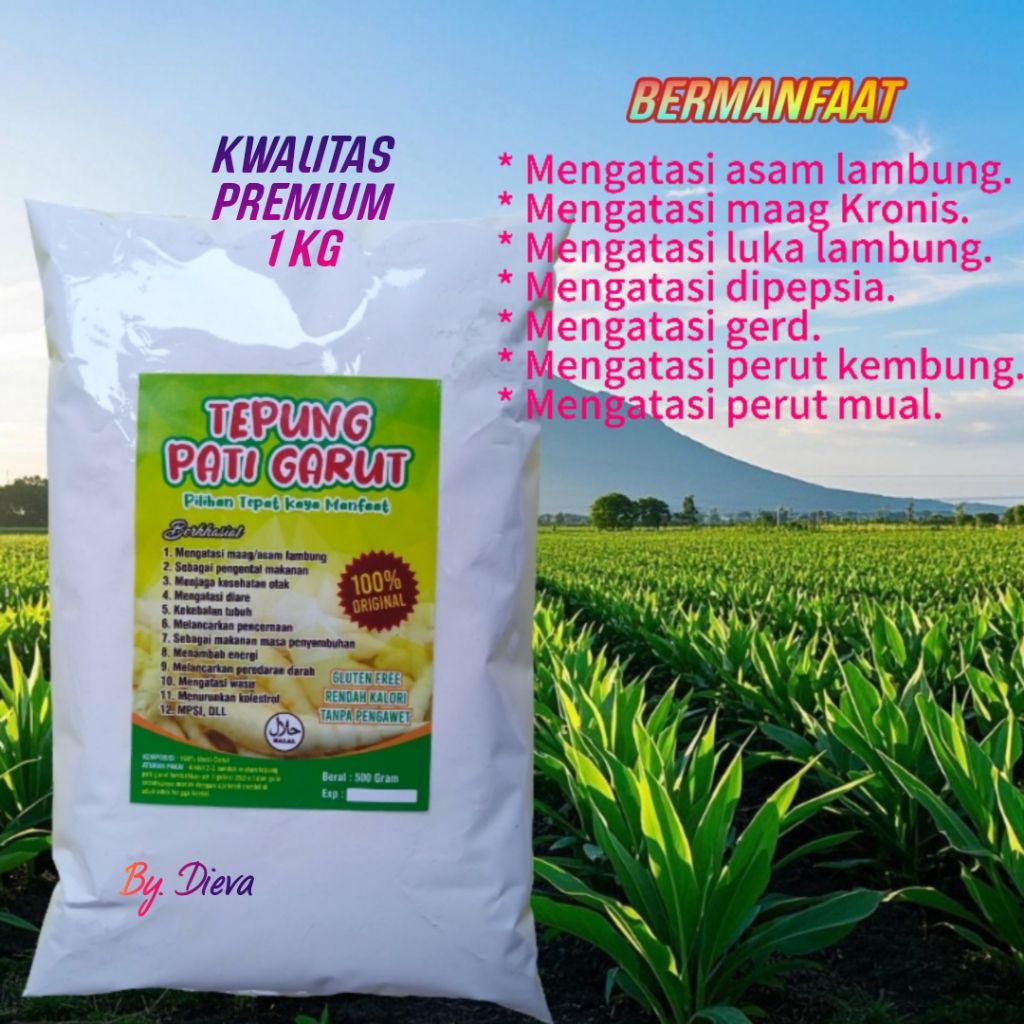 

Tepung Pati Garut Premium 1 Kg Tepung Garut Asli Obat Maag Asam Lambung