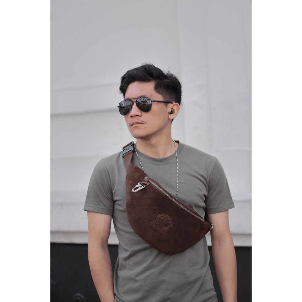 Waistbag Pusiill /Waistbag Full Kulit Sapi Asli/Tas Selempang Full Kulit Asli