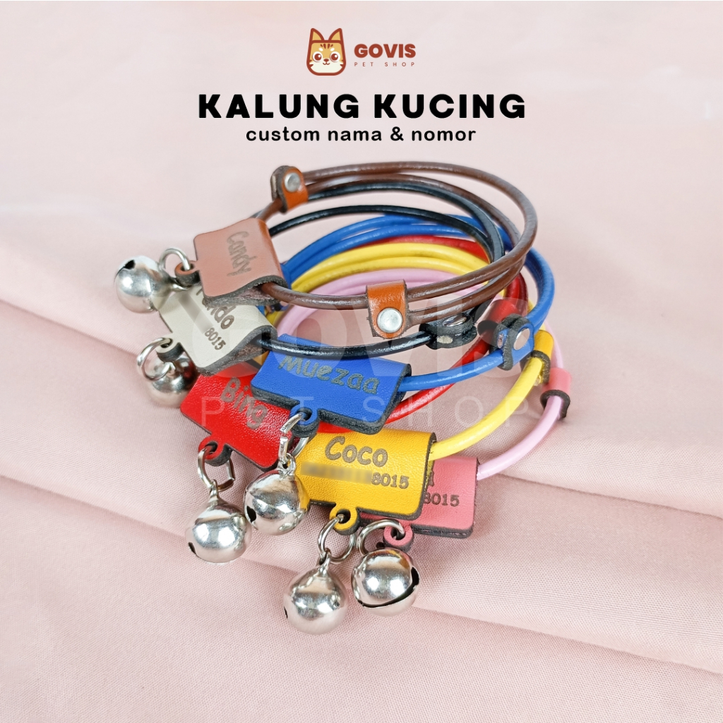 Govis Kalung Kucing Lonceng Anti Kutu Bau Lepek
