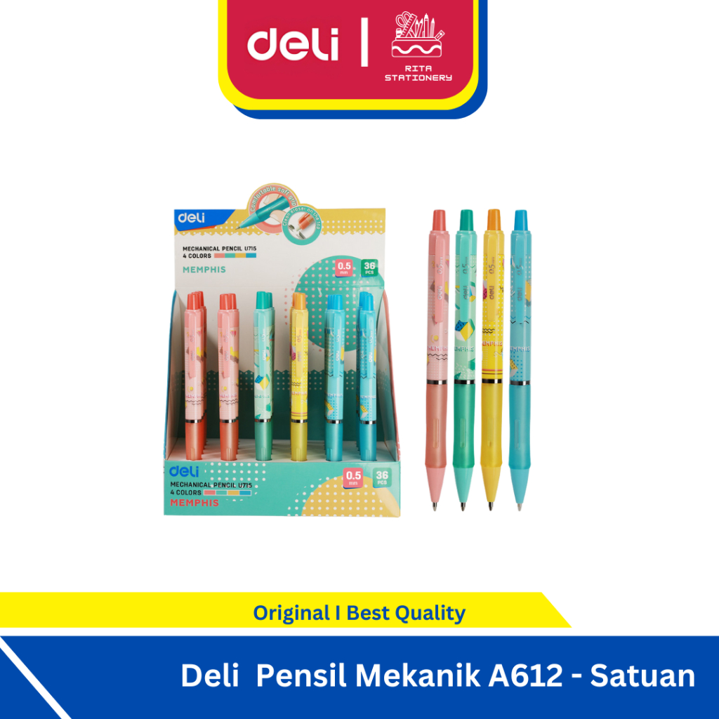 

Deli Pensil Mekanik 0.5mm Colorful Satuan - U715