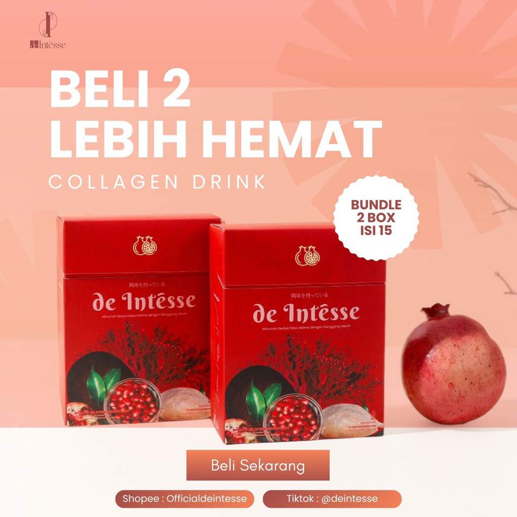 75.000mg Collagen Tripeptide & 1.500mg L-Glutation, Collagen Drink de intesse - 1 Box isi 15 sachet