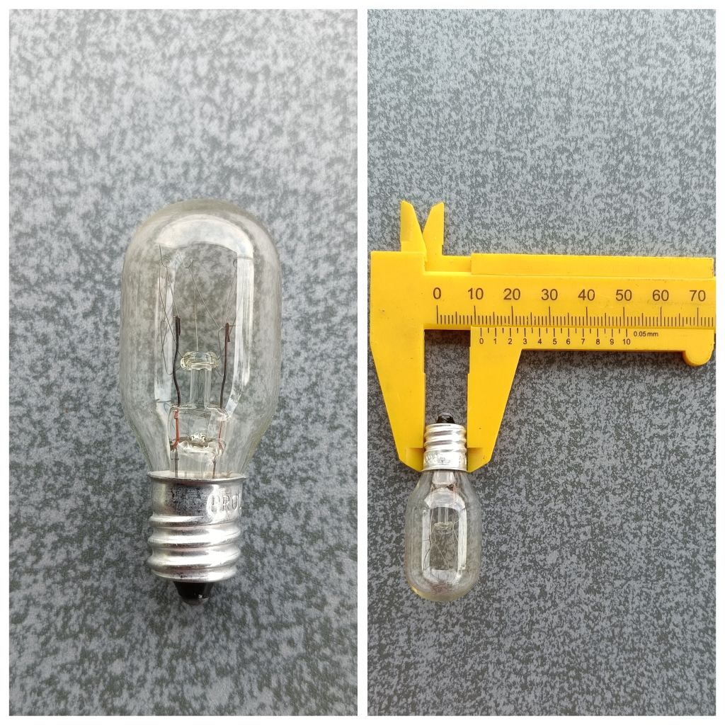 Bola Lampu Kulkas E12 Tubular Lamp 15W 220V Pygmy Bulb Cahaya Kuning