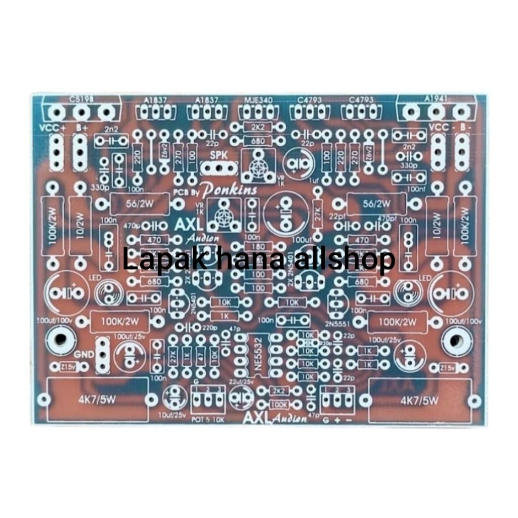 pcb driver amplifier axl audion bahan fiber fr4