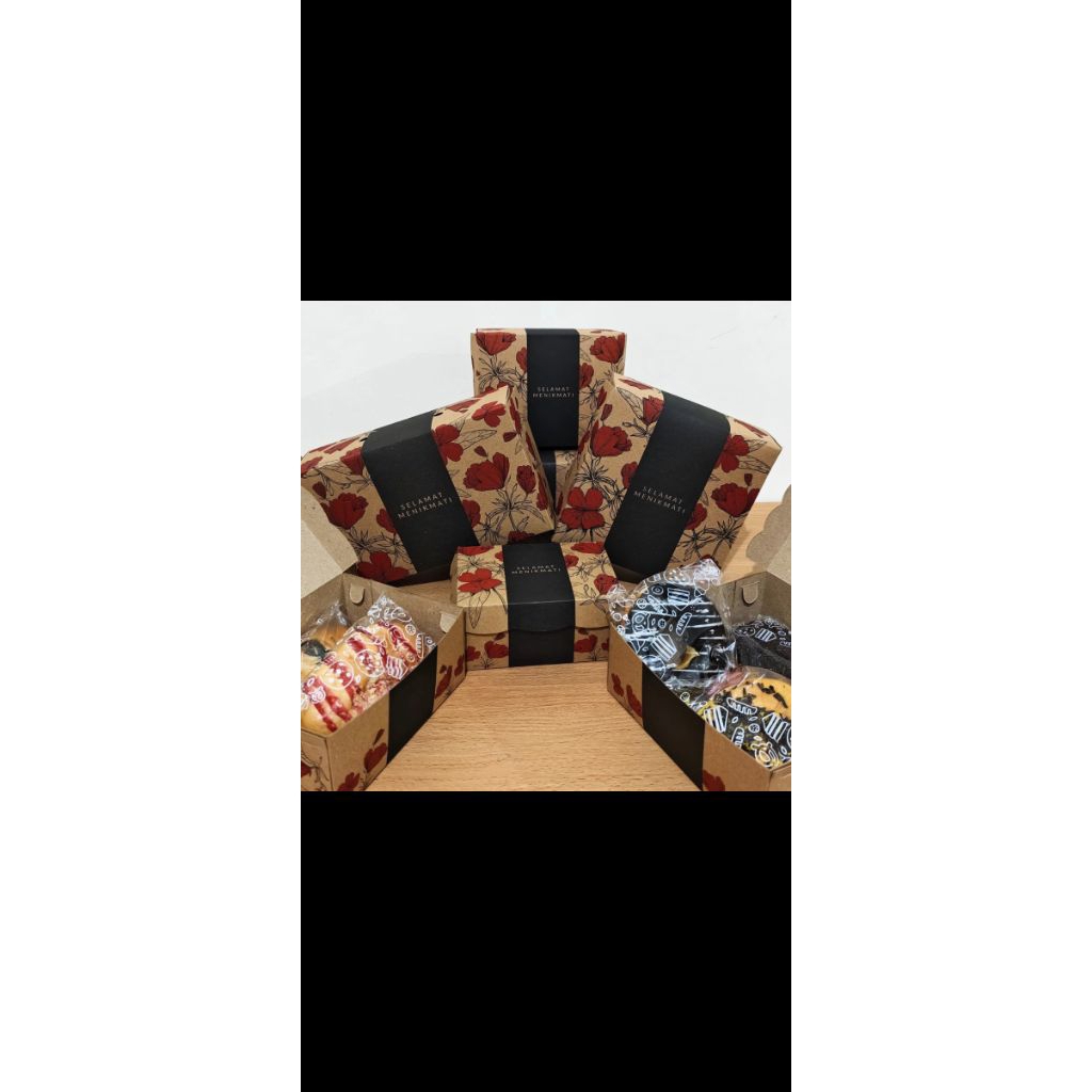 

Kraft Bunga Mawar Depaper / Kotak Makanan Motif Bunga r3 r5 r8 r10k