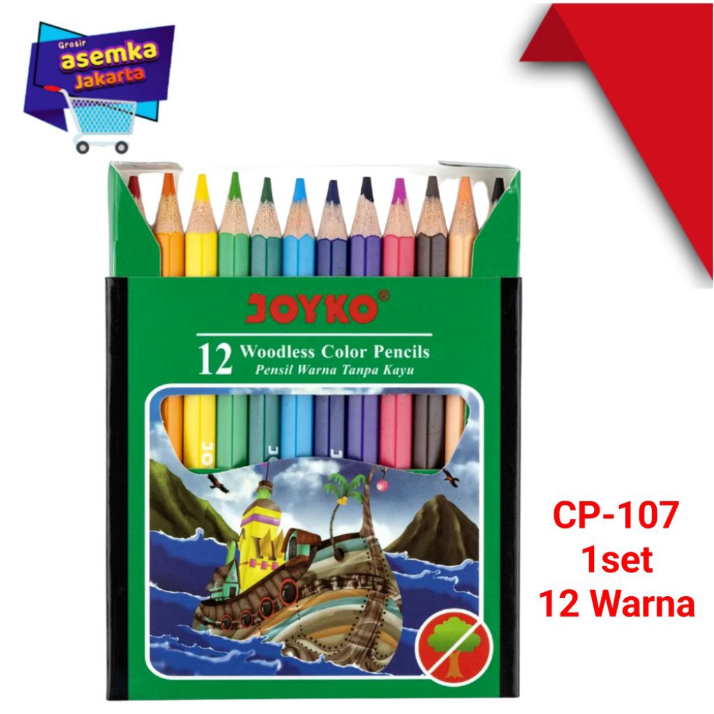

Color Pencil Pensil Warna Joyko CP-107 1set 12warna