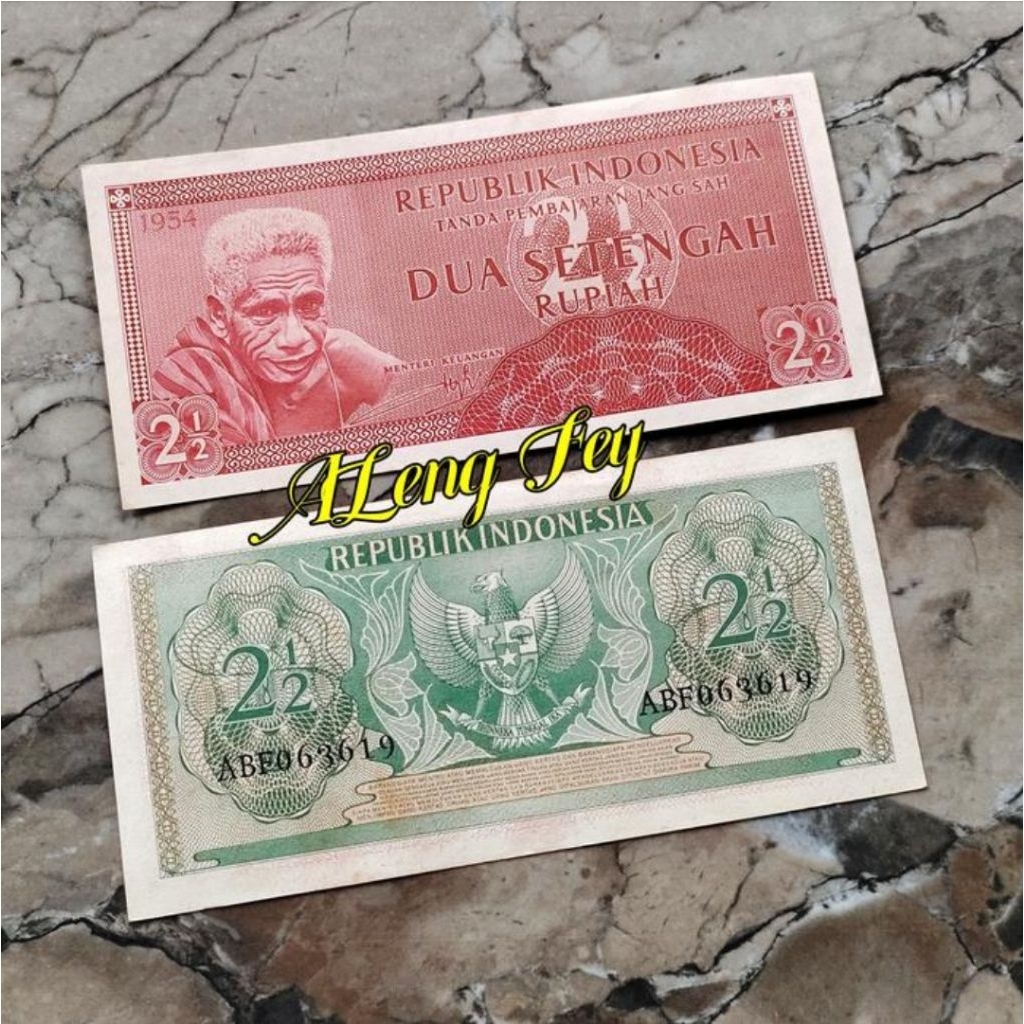 uang kuno 2,5 Rupiah suku bangsa 1954