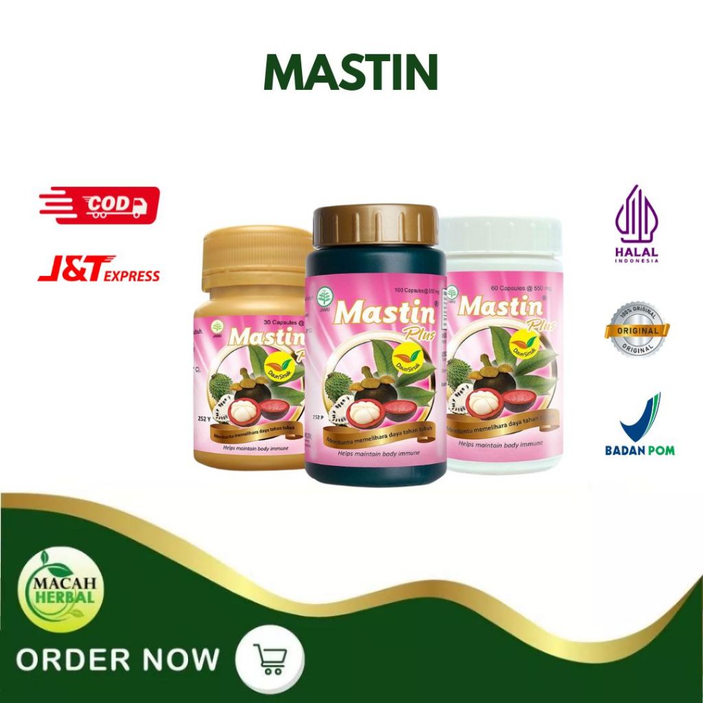 

Mastin 100 Kapsul Kulit Manggis/Mastin 100kapsul/Mastin Ekstrak Daun Sirsak