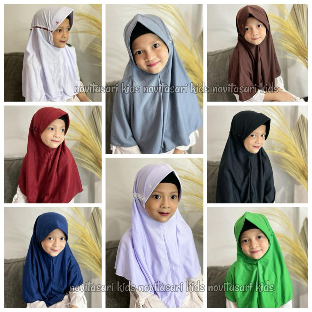 Hijab Anak Sekolah Serut Tali belakang