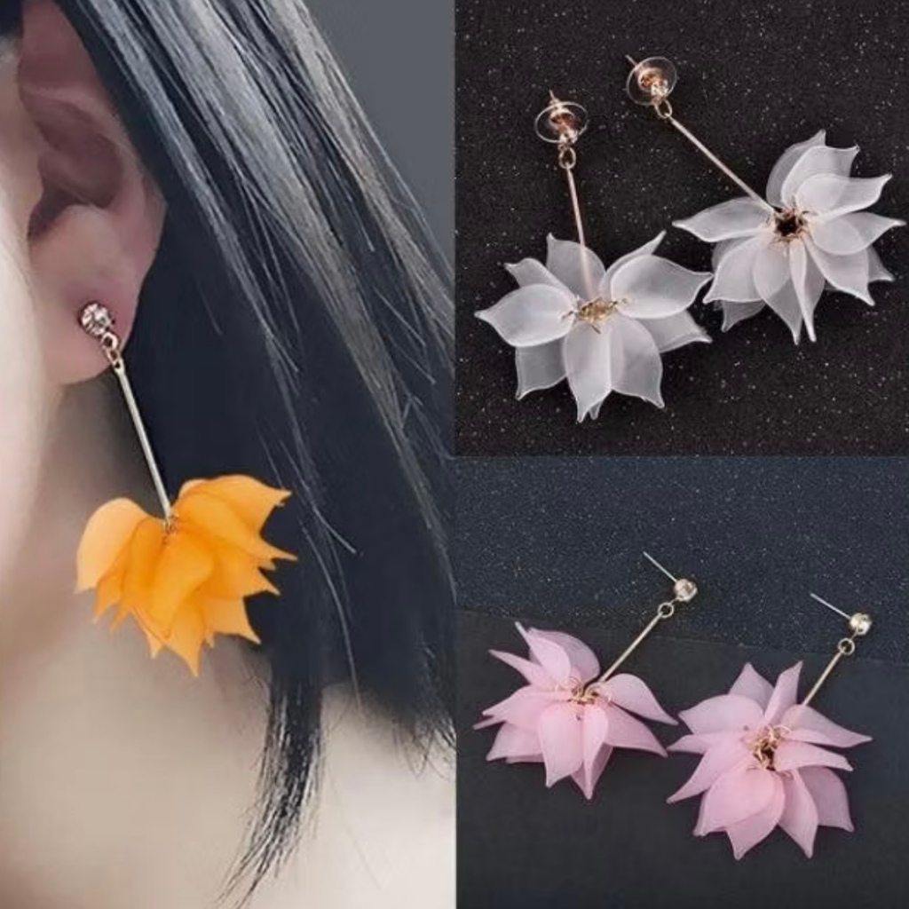 Anting Korea Impor Panjang Hijab Aksesoris Kerudung Kekinian