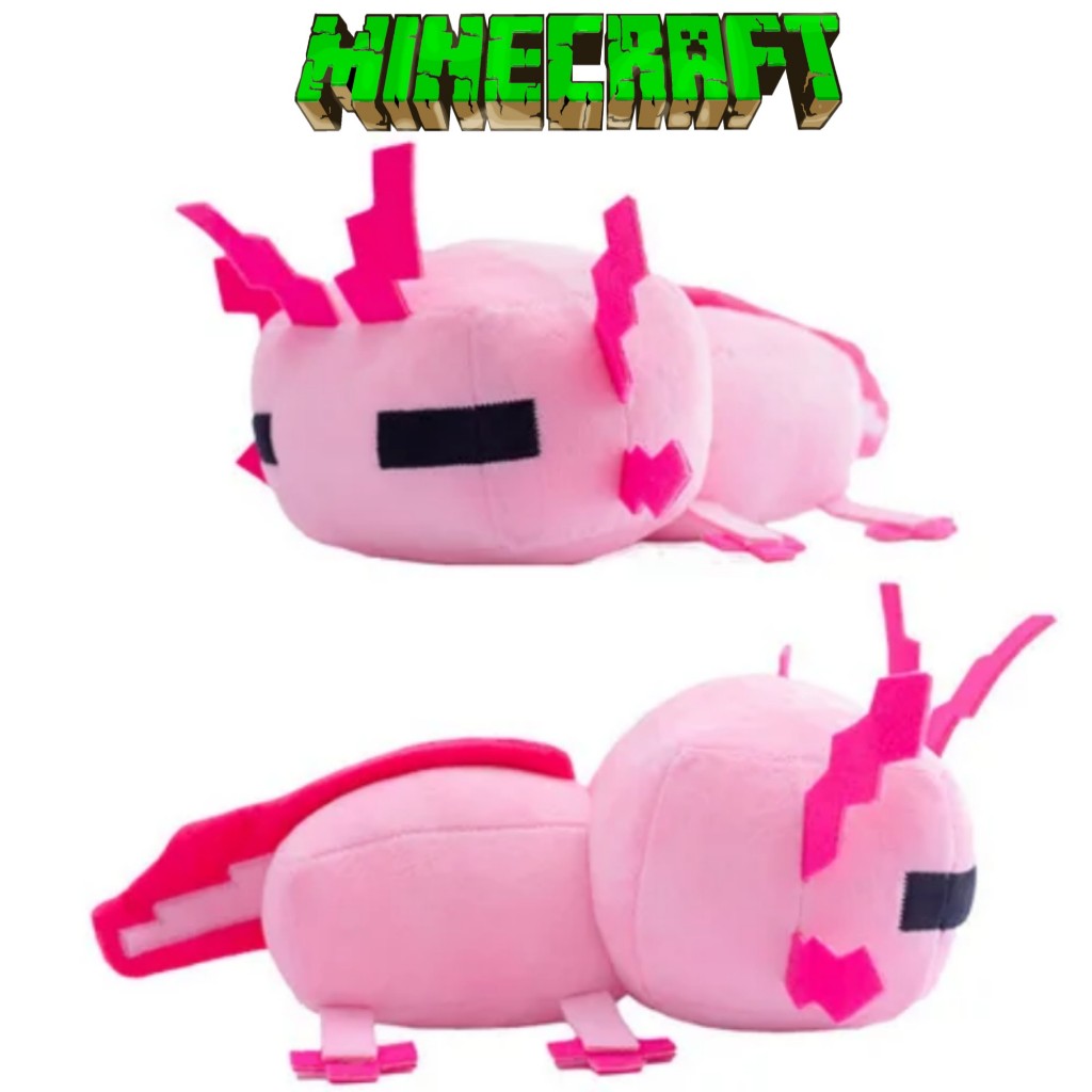 Boneka Minecraft Salamander Axolotl