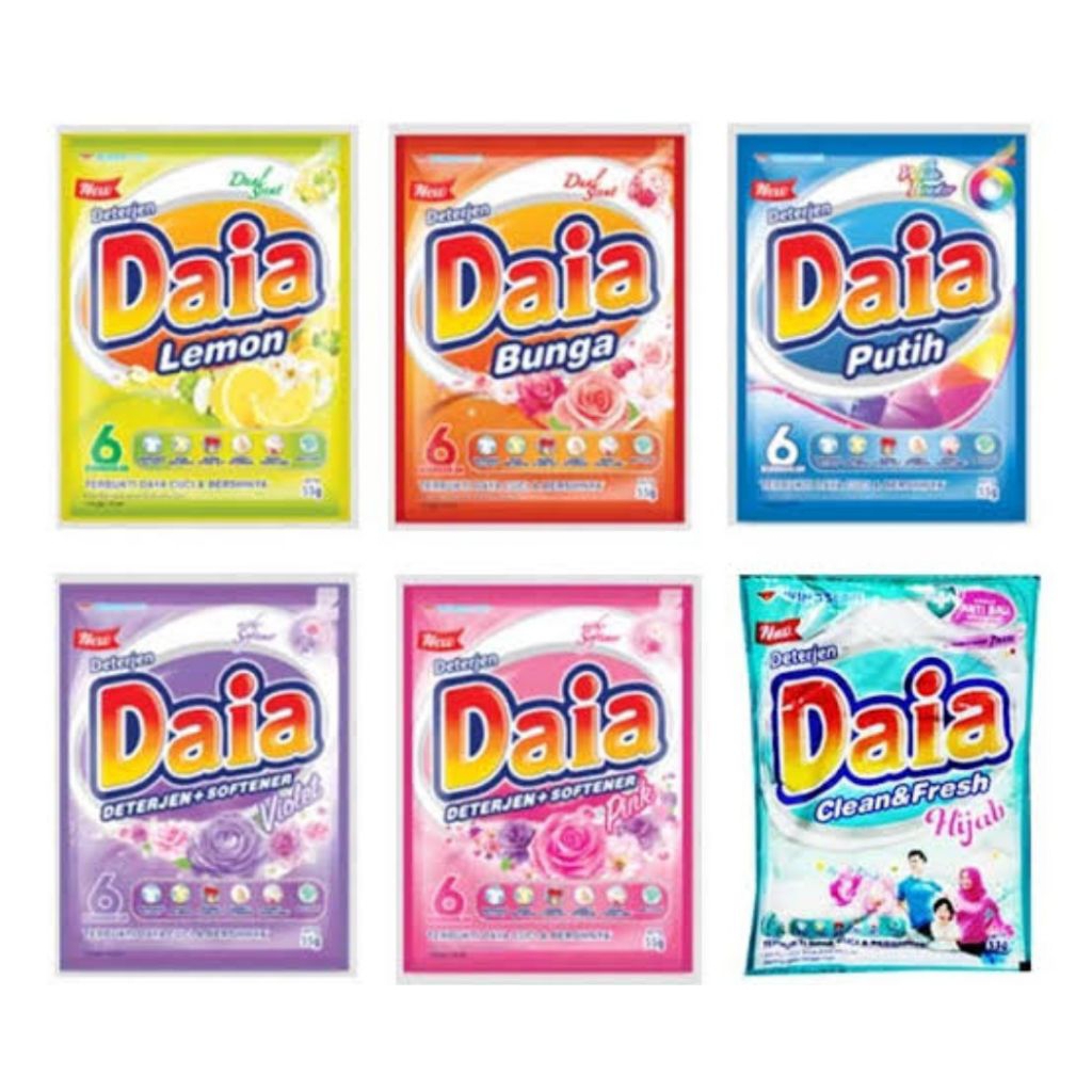Sabun daia bubuk renteng/DAIA SABUN RENTENG ISI 6 SACHET