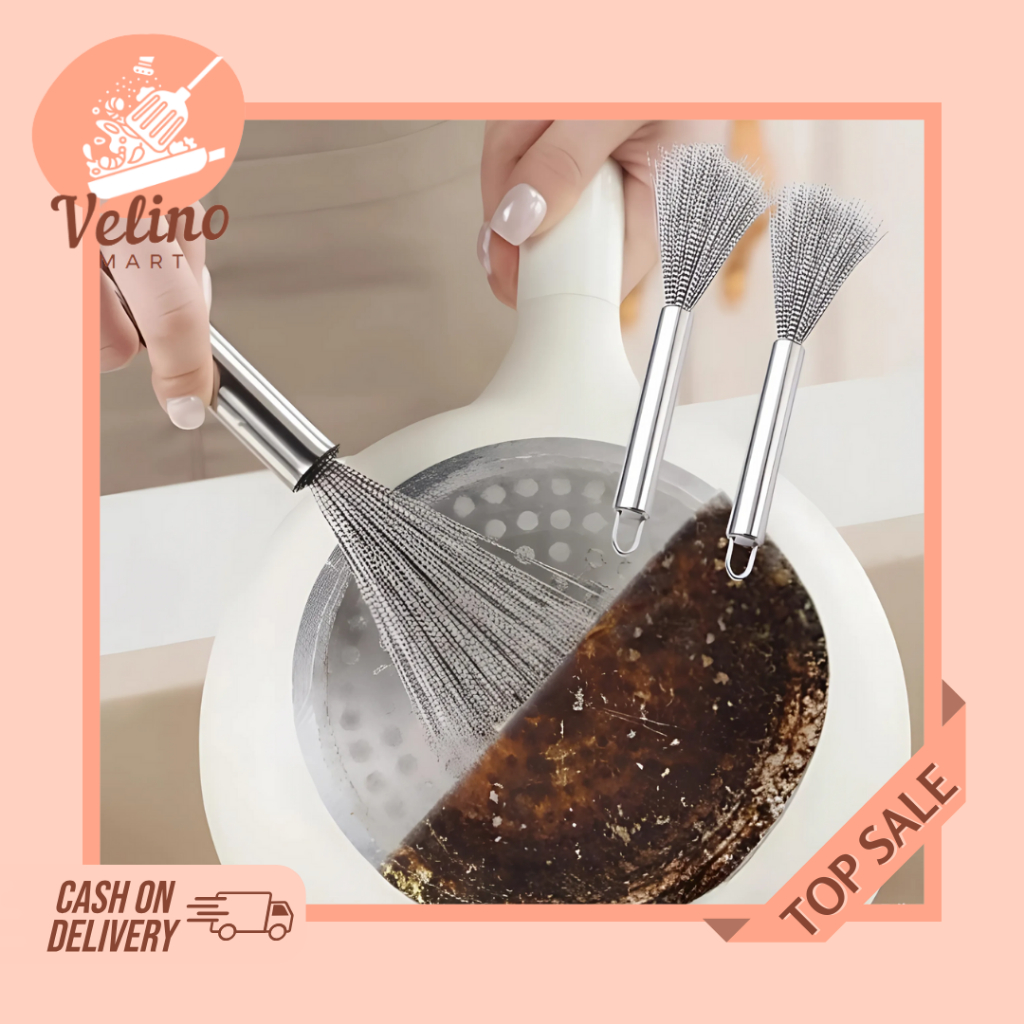 Sikat Wajan Lidi Besi Sikat Wajan Panci Dapur Serabut Besi Sikat Kerak Wajan