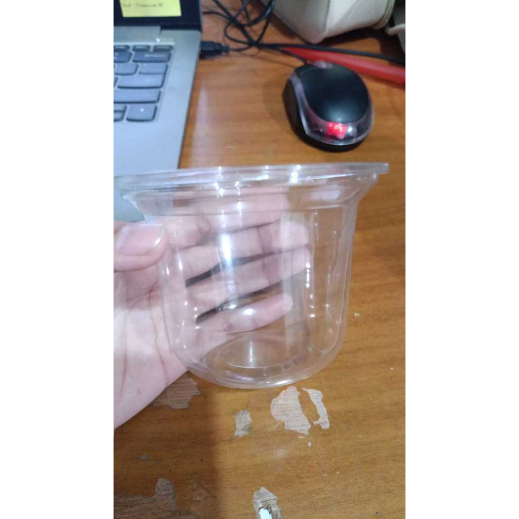 Cup Plastik PET Oval 8 Oz | 8 gram Gelas Plastik Bening 8oz Merk PLP
