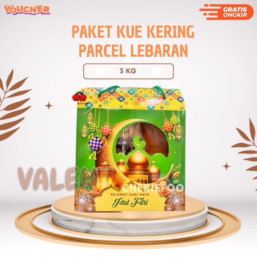 

Paket Kue Kering Lebaran Sirup 1000ml + 4 Toples Kue Kering / Parcel Lebaran Kue Kering