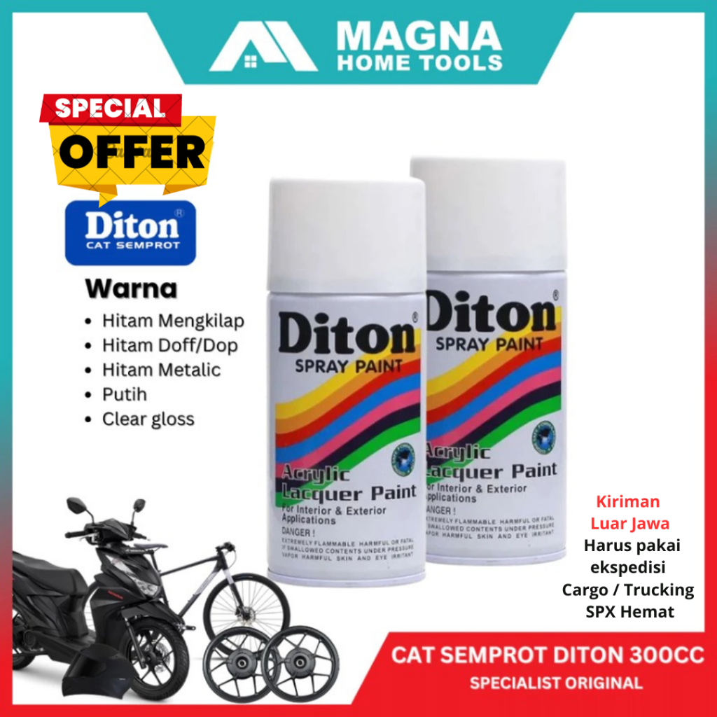 CAT SEMPROT PILOK/PILOX/PYLOX MOTOR DITON 300CC HITAM MENGKILAP/GLOSSY/DOP/METALIK/PUTIH/CLEAR GLOSS