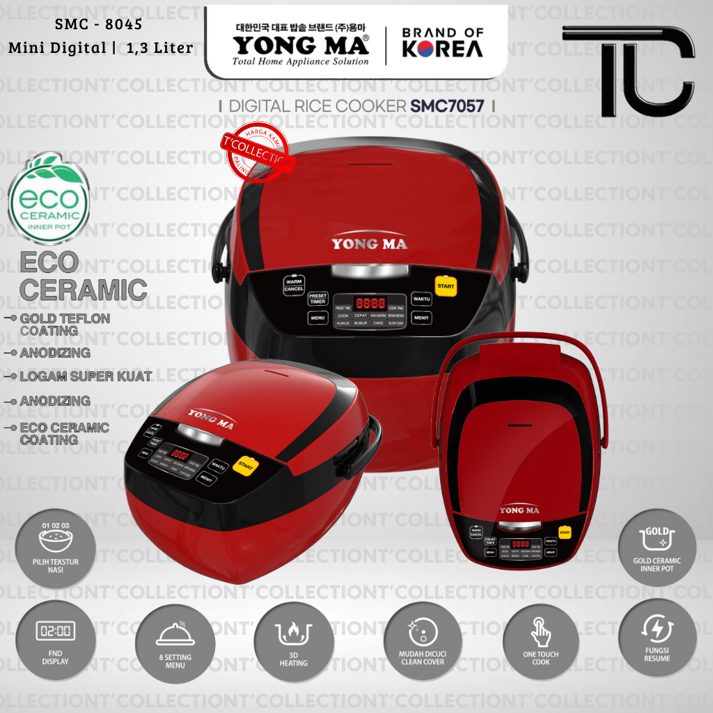 Magic Com Yong Ma SMC - 8045 /  Yong Ma Digital Rice Cooker SMC - 8045 1,3 Liter