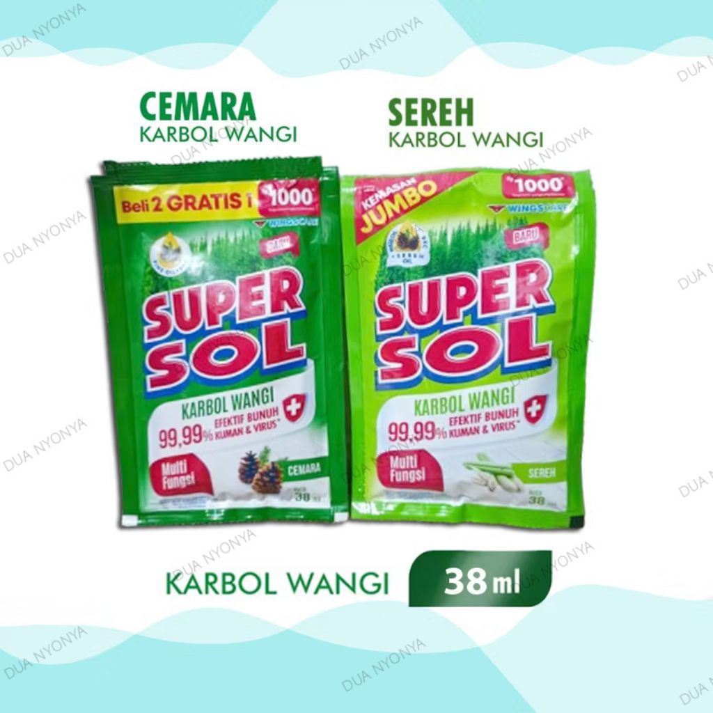 SuperSol Sachet 38 ml / Karbol Pembersih Lantai / SuperSol