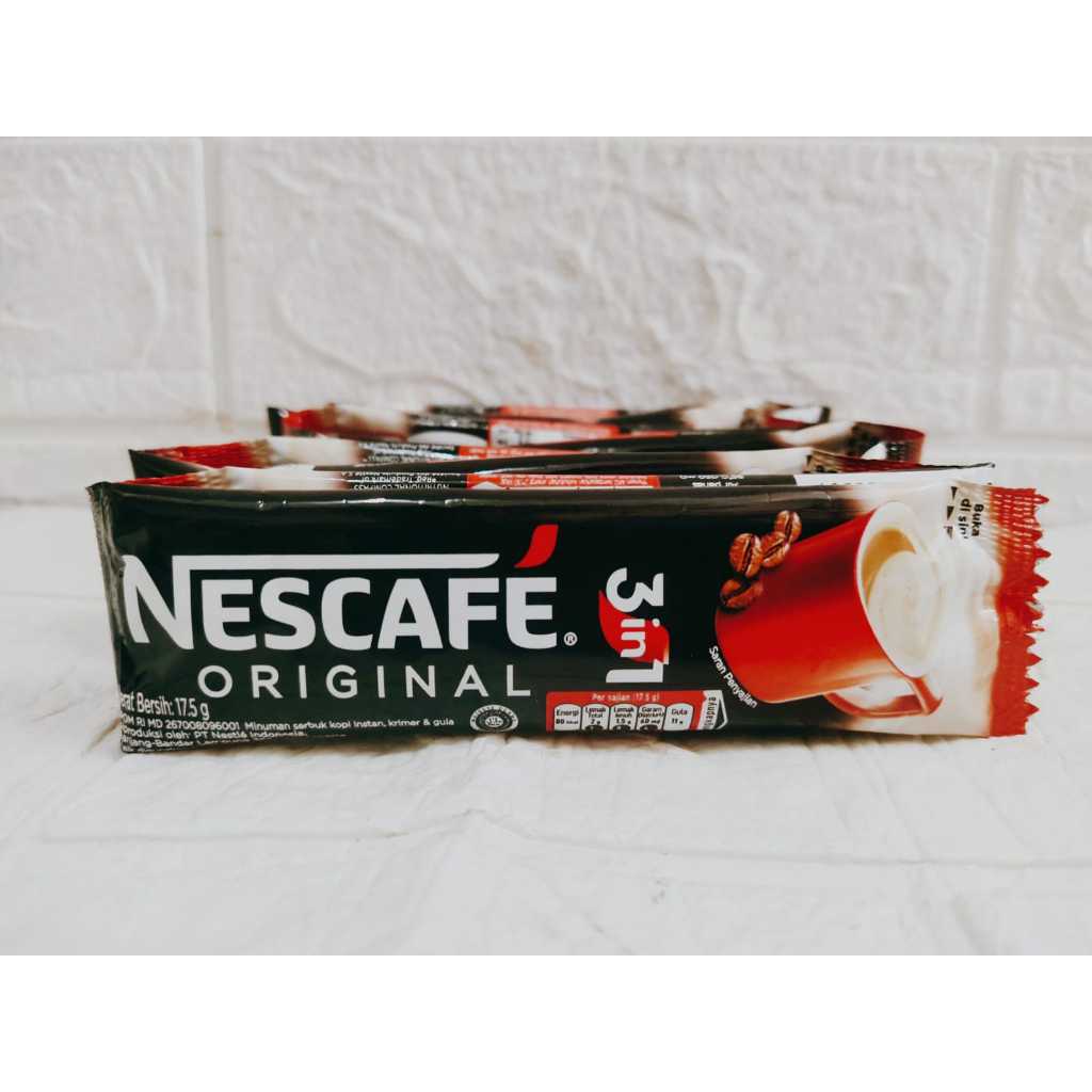 

NESCAFE ORIGINAL 3 IN 1 (17,5 GR) HARGA YANG TERTERA UNTUK 10 PCS