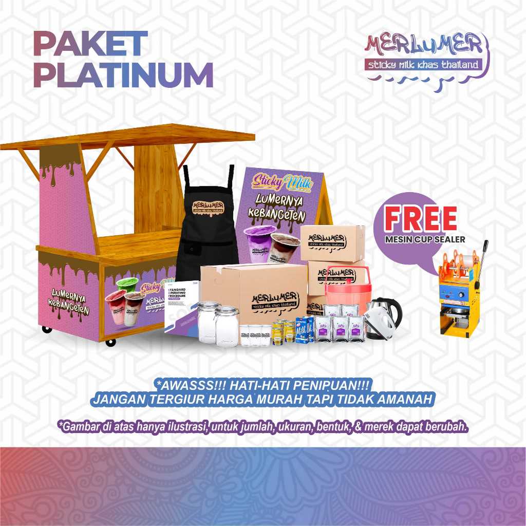 

Paket Usaha Franchise Sticky Milk Khas Thailand Terlengkap - Paket Platinum