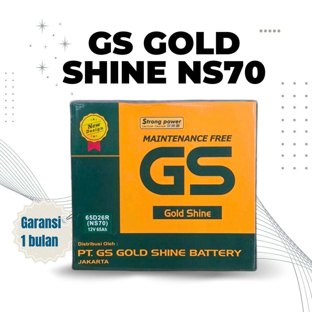 Hot item Aki GS Goldshine NS70 65D26R Calcium Power Aki kering