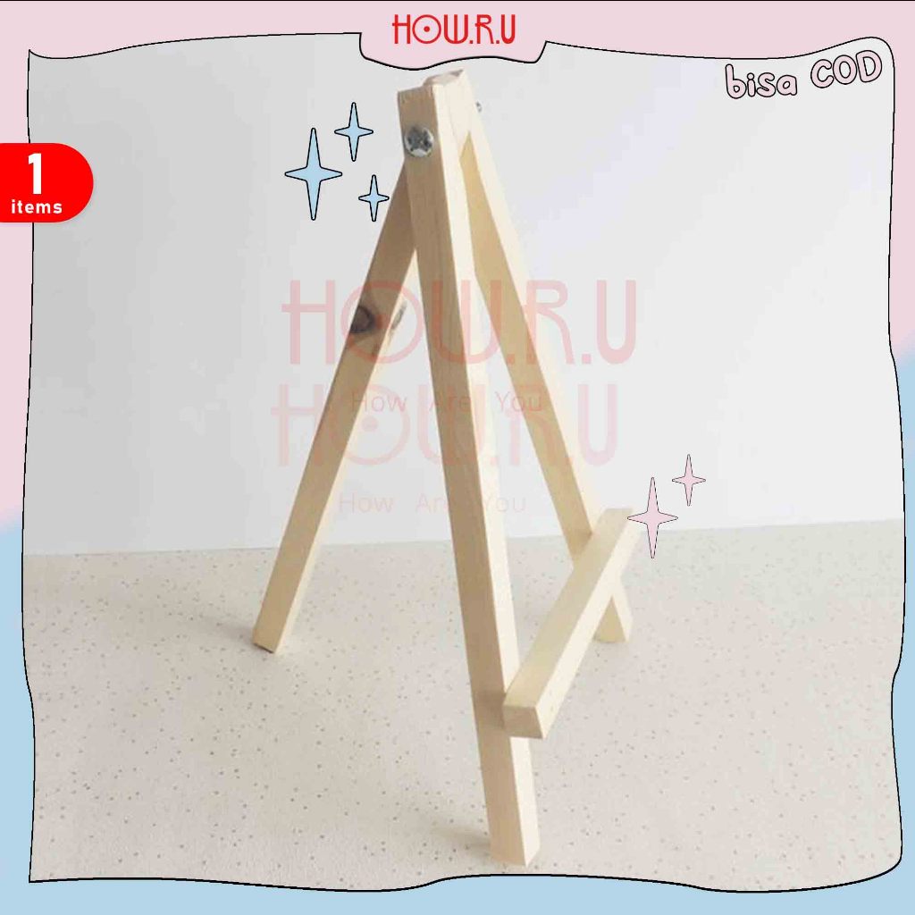 

HOW.R.U GROSIR | Standing / Easel / Kayu Penyangga untuk Dekorasi Letter Board 30x20cm