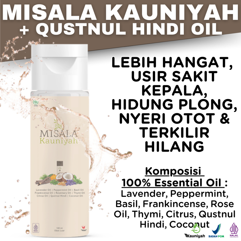 Misala Kauniyah Oil + Qustnul Hindi 100% Essential Oil