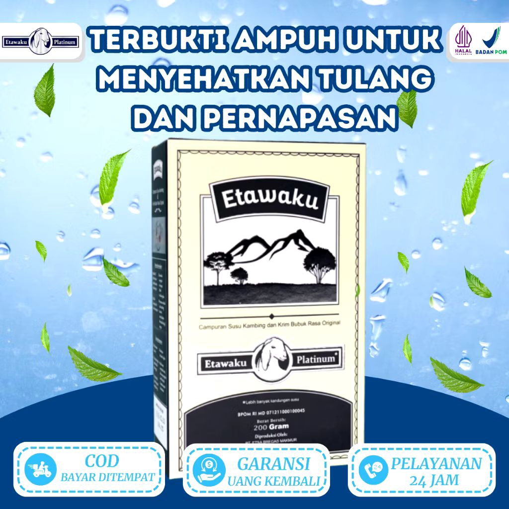 

Etawaku Susu Kambing Etawa Atasi Masalah Pernafasan Menjaga Kesehatan Tulang dan Sendi 1 Box