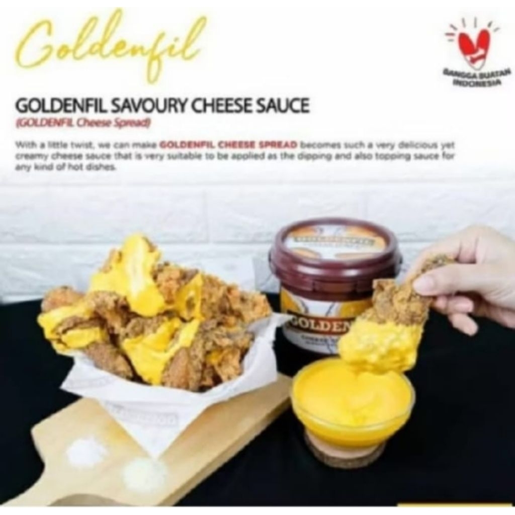 

Goldenfil Cheese spread and Crunchy 1 kg / Golden Fil Keju Goldenfil