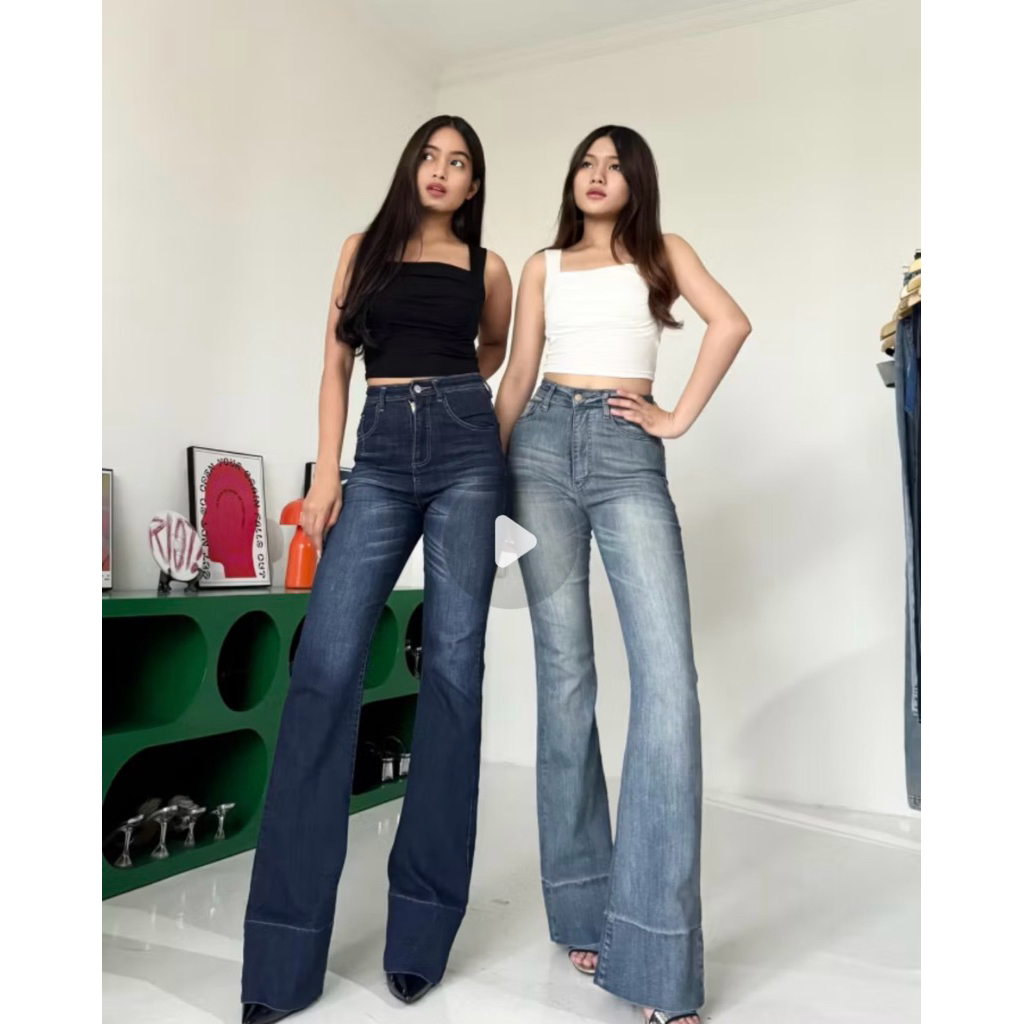 preloved jeans ladouce high waist cutbray