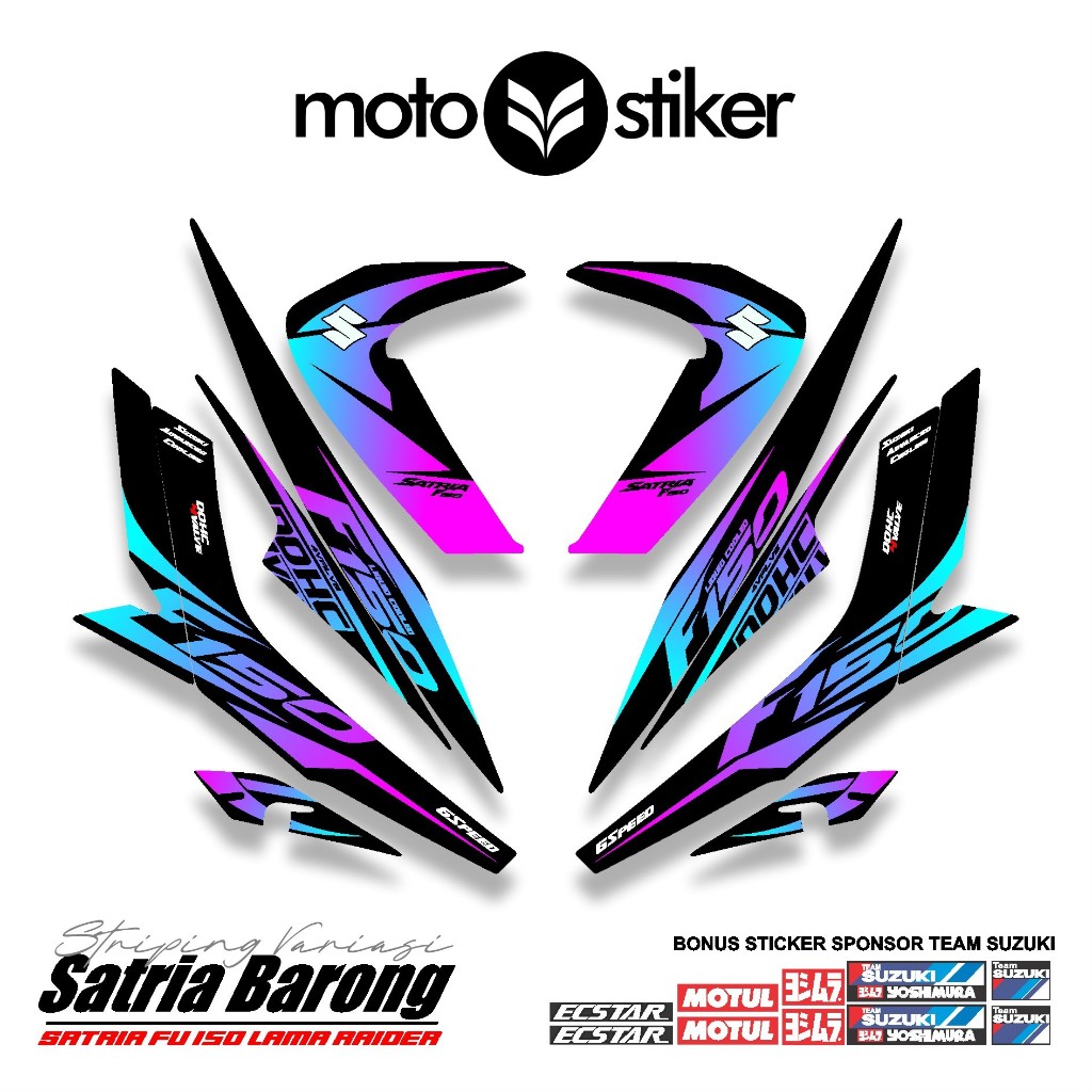 SATRIA F150 STRIPING MOTIF 9 / MOTOSTIKER / ECSTAR / SATRIA FU BARONGA 2012 / STIKER / STICKER