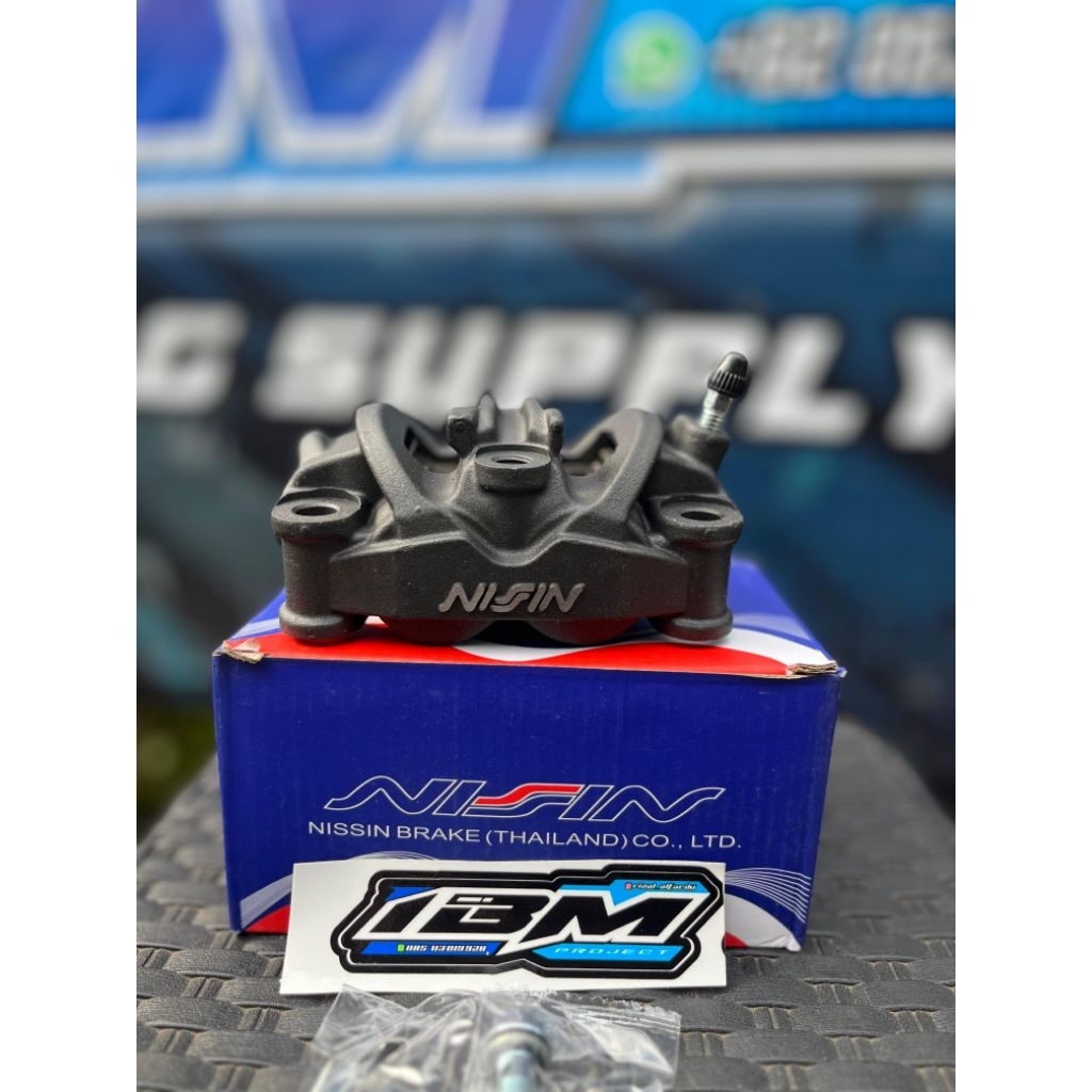 KALIPER NISSIN TWIN AFRIKA AFRICA 4P BLACK CALIPER TWIN AFRIKA KALIPER TWIN AFRIKA IMPORT DETAIL ORI