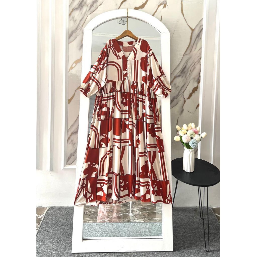 tiara midi dress yulia midi dress kancing matt rayon premium