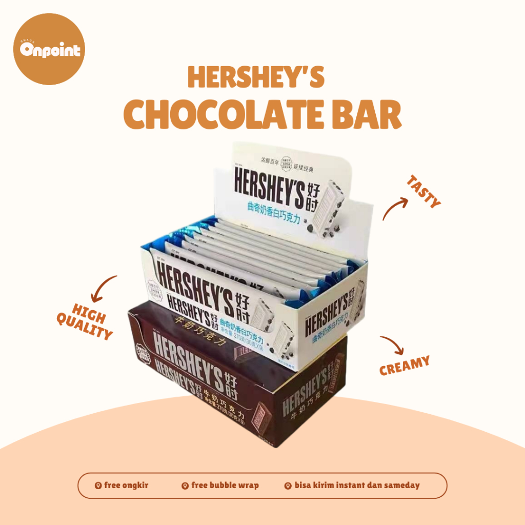 

Hershey's Chocolate Bar 30gr | Cokelat Bar Hershey Varian Rasa
