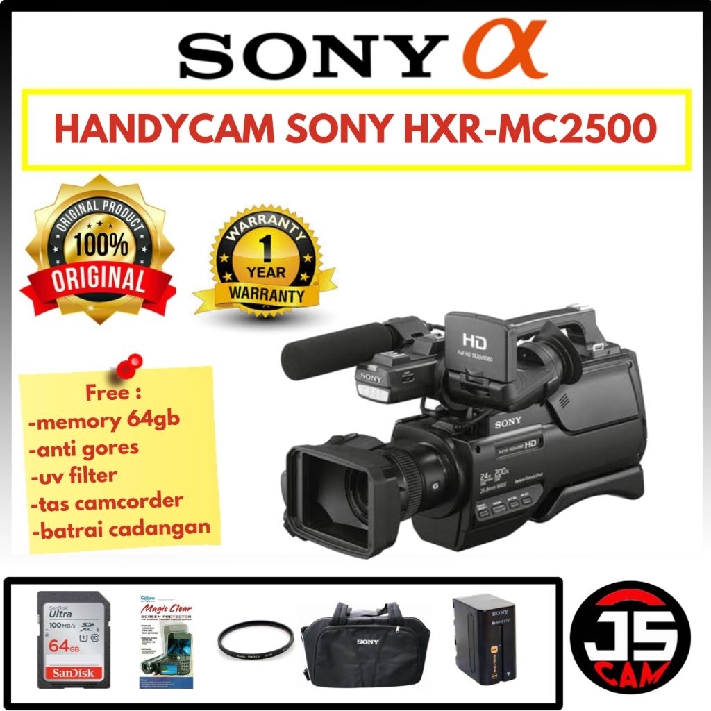 CAMCORDER SONY MC 2500 ; HANDYCAM SONY HXR-MC2500