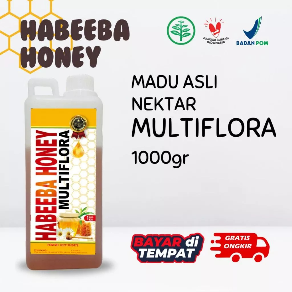 

MADU HABEEBA Honey Madu Multiflora Murni Nektar Bunga Asli Premium Original BPOM 100% Alami