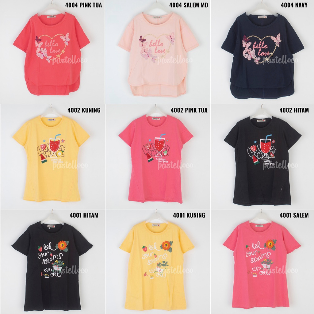 GEENEE KAOS ANAK PEREMPUAN TANGAN PENDEK FREE SIZE