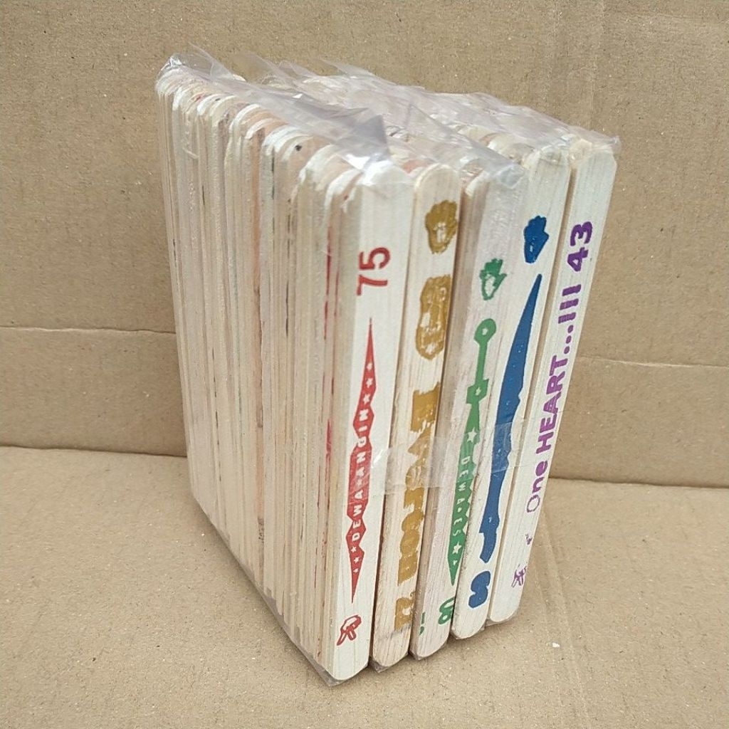 Grosir 5 sachet Mainan Stik kayu Gambar sablon Stick Gebrak