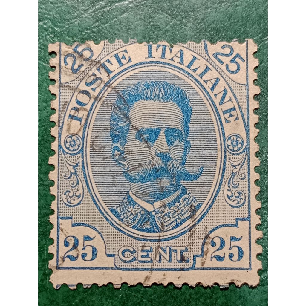 

Prangko Italia kuno 25 Cent King Umberto I Tahun 1891 USED