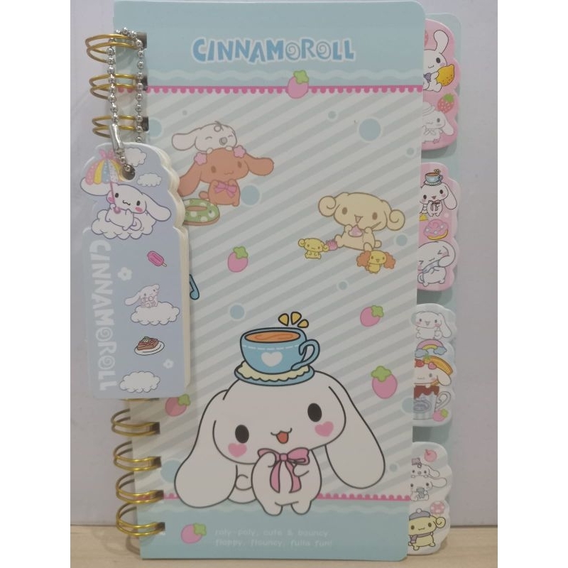 

ATS-11819 Sanrio Character Cinnamoroll Buku Diary + Gantungan Kertas Mini Ring 120 x 194 mm Lucu