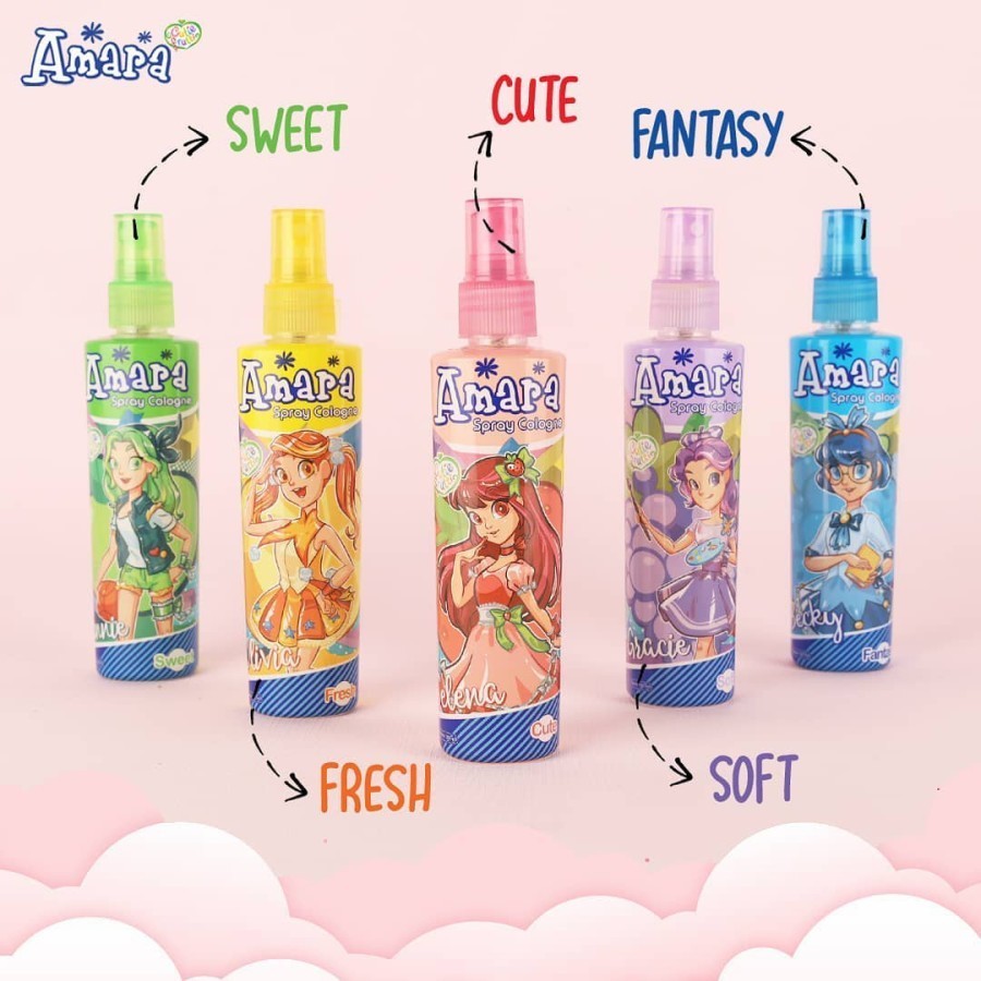 Amara Spray Cologne Kids Parfum Anak For Hair & Body 100ml - Kemasan Lama