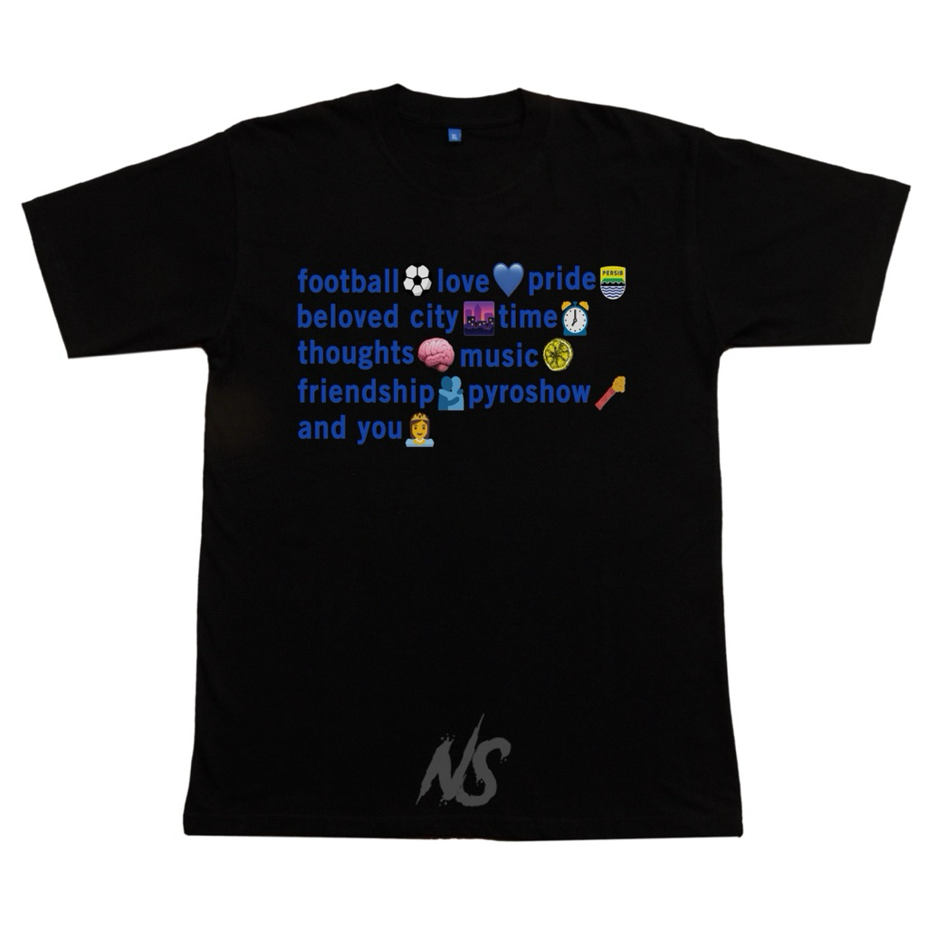 T-Shirt Casual Football - Pride Emote Persib Bandung / Baju Cewe Cowo / Baju Hooligans Ultras