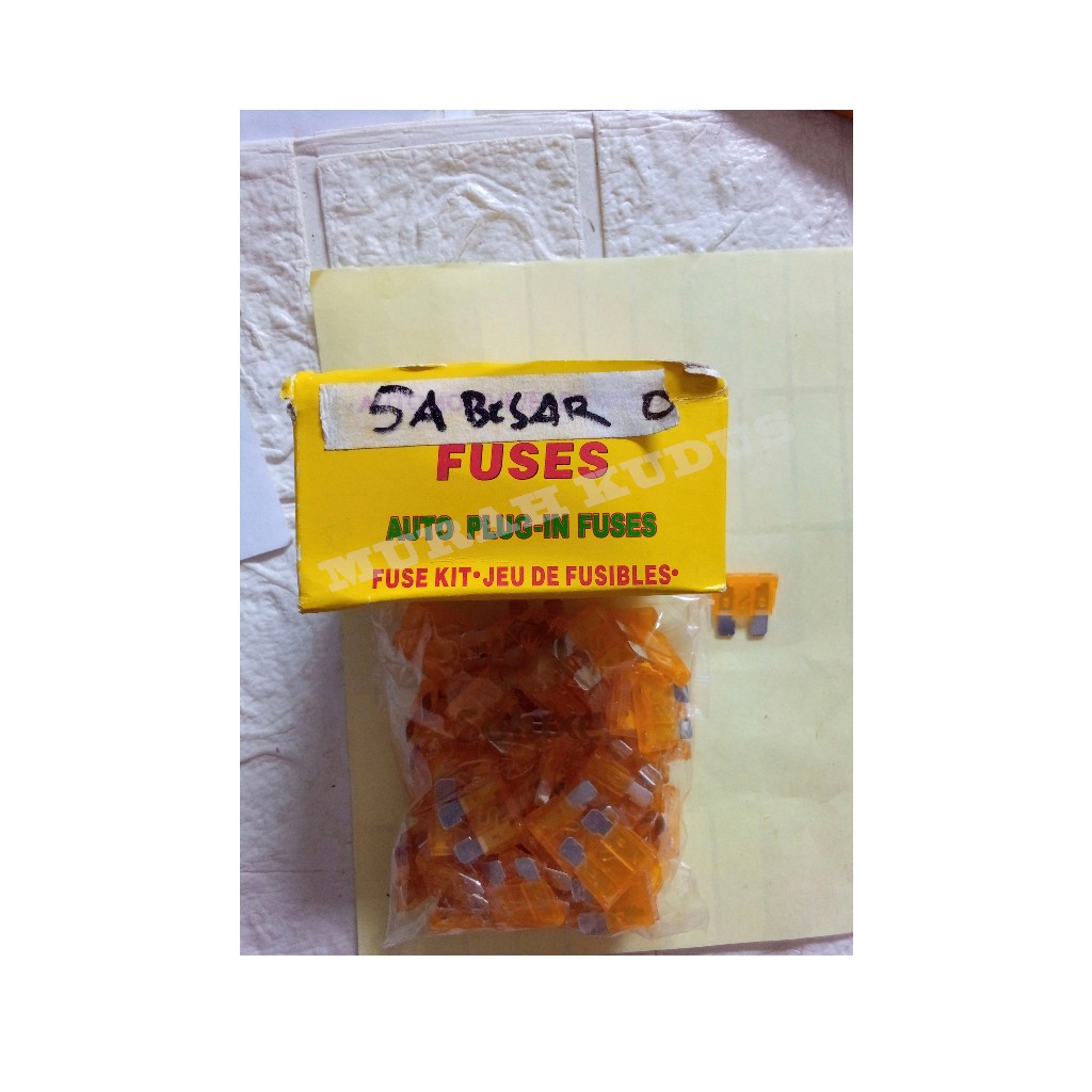 SEKRING FUSE/SIKRING TANCAP MOBIL SEGI BESAR 5 AMPERE ORANGE