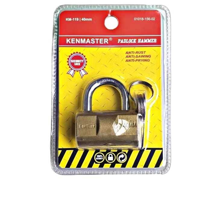 GEMBOK KENMASTER 40 mm KM-119 - KENMASTER Gembok Anti Maling - Gembok Pagar - Kunci Gembok KENMASTER