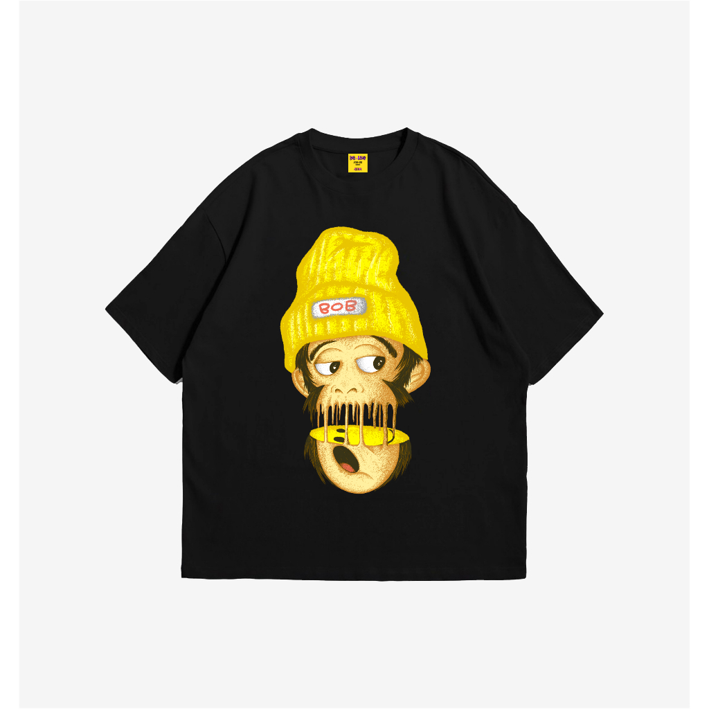 Market Monkey Kaos Cotton Combed Graphic Tee Bob Smiley