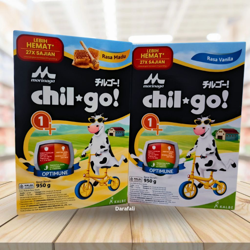 

Chil Go 1+ 950g (Dulu 1000g/1kg) Morinaga Susu Bubuk Anak Vanila / Madu